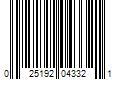 Barcode Image for UPC code 025192043321