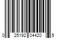 Barcode Image for UPC code 025192044205