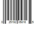 Barcode Image for UPC code 025192058165