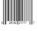 Barcode Image for UPC code 025192217777