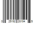 Barcode Image for UPC code 025192281945