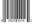 Barcode Image for UPC code 025200000162