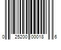 Barcode Image for UPC code 025200000186