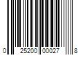 Barcode Image for UPC code 025200000278