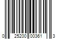 Barcode Image for UPC code 025200003613