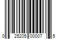 Barcode Image for UPC code 025205000075