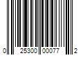 Barcode Image for UPC code 025300000772