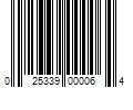 Barcode Image for UPC code 025339000064