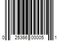 Barcode Image for UPC code 025366000051