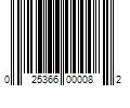 Barcode Image for UPC code 025366000082