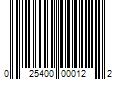 Barcode Image for UPC code 025400000122