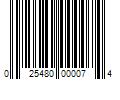 Barcode Image for UPC code 025480000074