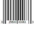 Barcode Image for UPC code 025500000633