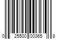 Barcode Image for UPC code 025500003658