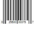 Barcode Image for UPC code 025500003757