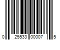 Barcode Image for UPC code 025533000075