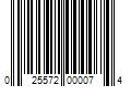 Barcode Image for UPC code 025572000074