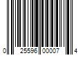 Barcode Image for UPC code 025596000074