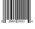 Barcode Image for UPC code 025600000014