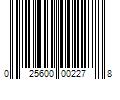 Barcode Image for UPC code 025600002278