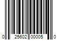 Barcode Image for UPC code 025602000050