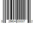 Barcode Image for UPC code 025604000072