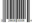 Barcode Image for UPC code 025605000064