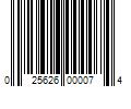 Barcode Image for UPC code 025626000074