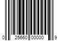 Barcode Image for UPC code 025660000009