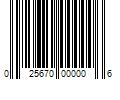 Barcode Image for UPC code 025670000006