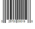 Barcode Image for UPC code 025700000198