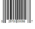 Barcode Image for UPC code 025700000587