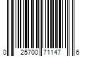 Barcode Image for UPC code 025700711476