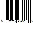 Barcode Image for UPC code 025759494009