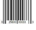 Barcode Image for UPC code 025800000333