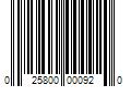 Barcode Image for UPC code 025800000920