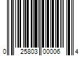 Barcode Image for UPC code 025803000064