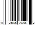 Barcode Image for UPC code 025805000062