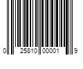 Barcode Image for UPC code 025810000019