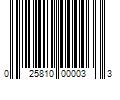 Barcode Image for UPC code 025810000033