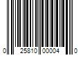 Barcode Image for UPC code 025810000040