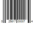 Barcode Image for UPC code 025817000074