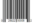 Barcode Image for UPC code 025822000052