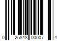 Barcode Image for UPC code 025848000074