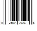 Barcode Image for UPC code 025884000076