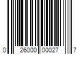 Barcode Image for UPC code 026000000277