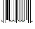 Barcode Image for UPC code 026000000604