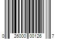 Barcode Image for UPC code 026000001267