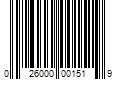 Barcode Image for UPC code 026000001519