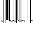 Barcode Image for UPC code 026000001717